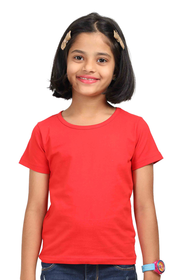 GIRL ROUND NECK HALF SLEEVE CLASSIC T-SHIRT