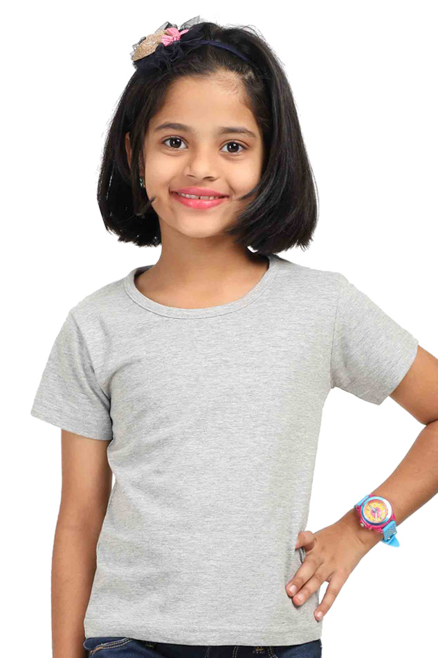 GIRL ROUND NECK HALF SLEEVE CLASSIC T-SHIRT